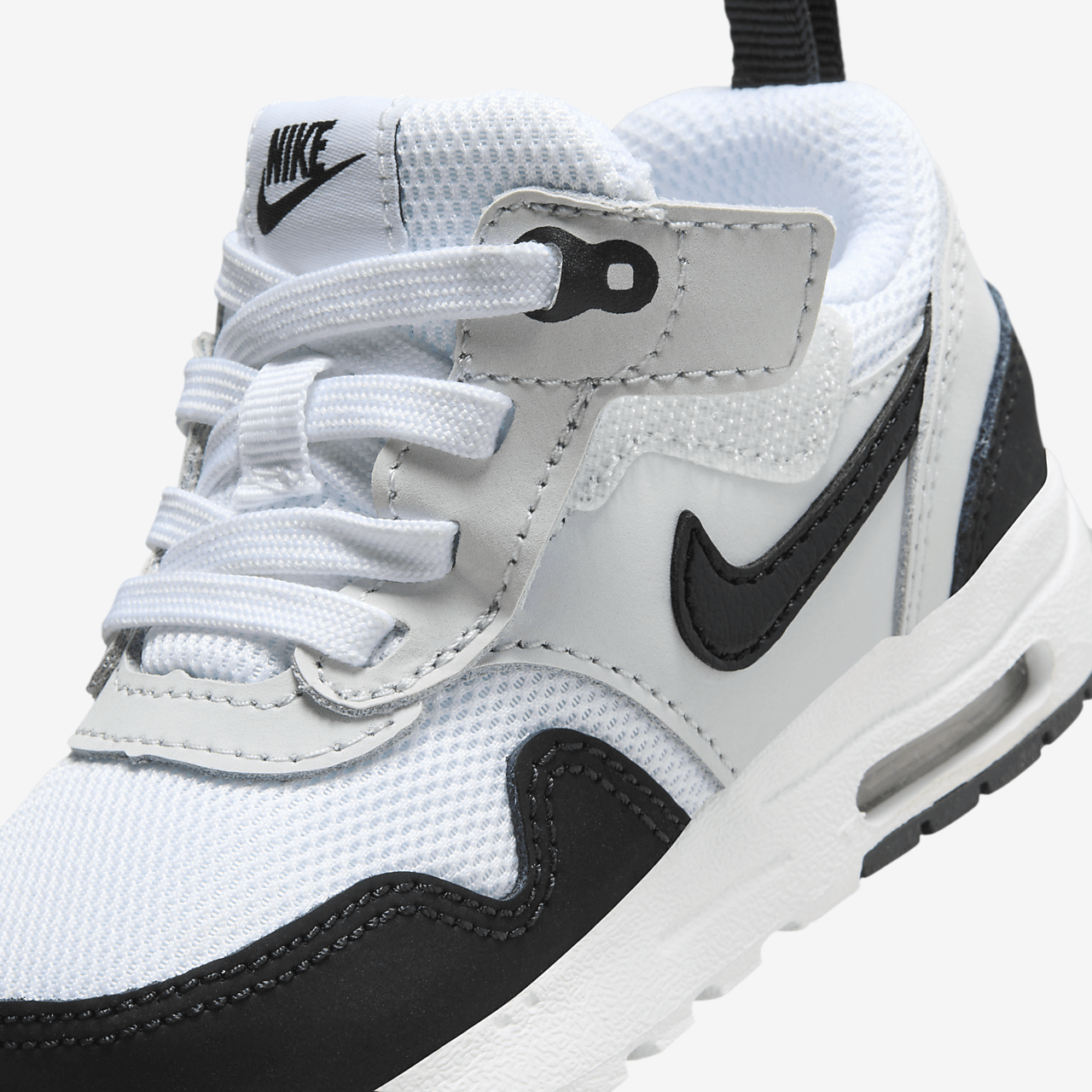 Nike Air Max 1 sneaker Wit/Pure Platinum/Zwart