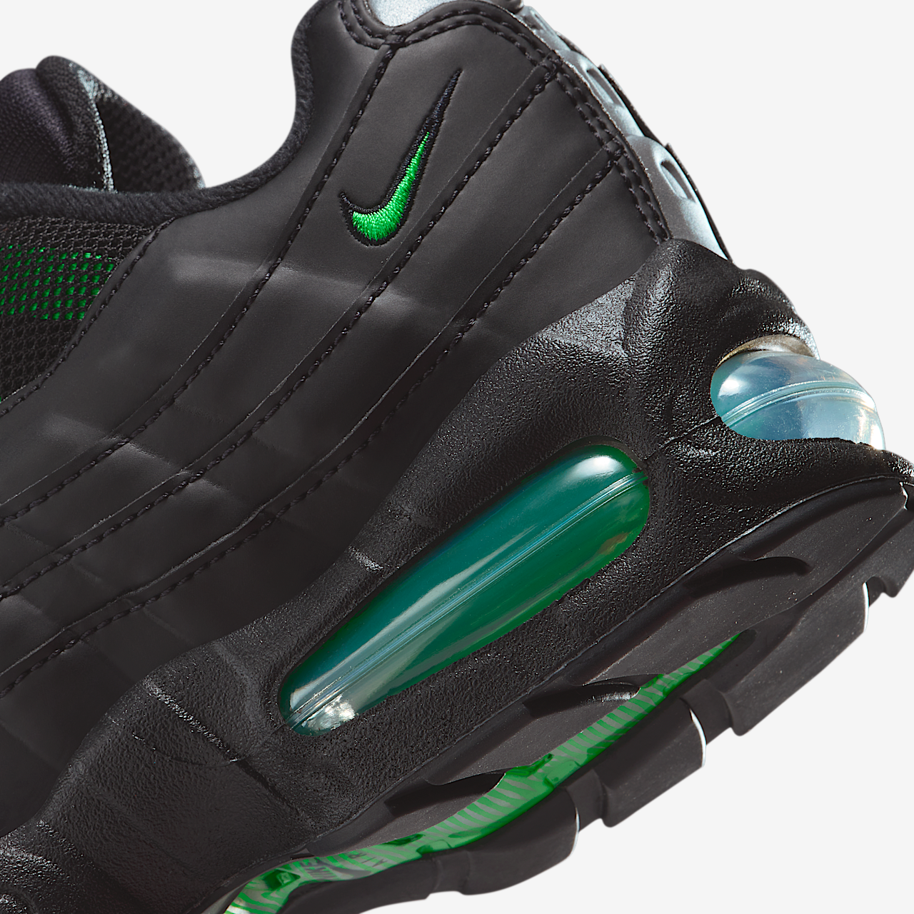 Nike Air Max 95 sneaker Zwart/Zwart/Pearl Grey/Green Shock