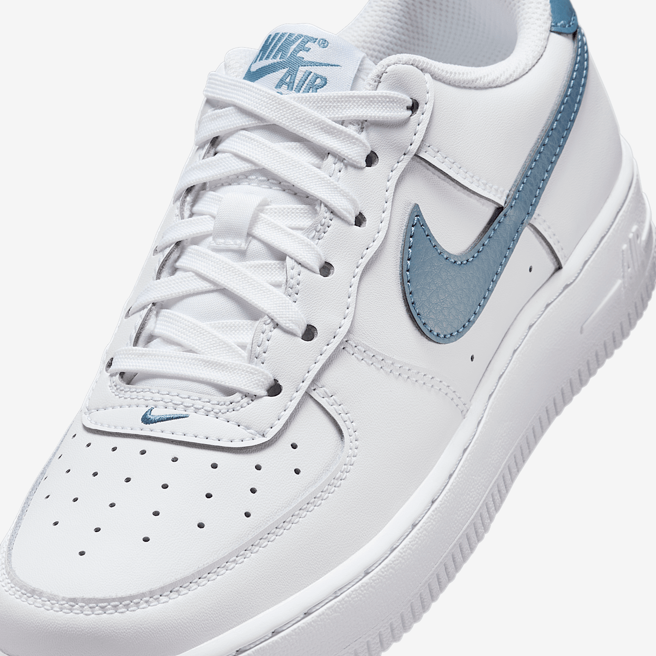 Nike Air Force 1 sneaker Wit/Metallic Silver/Thunderstorm