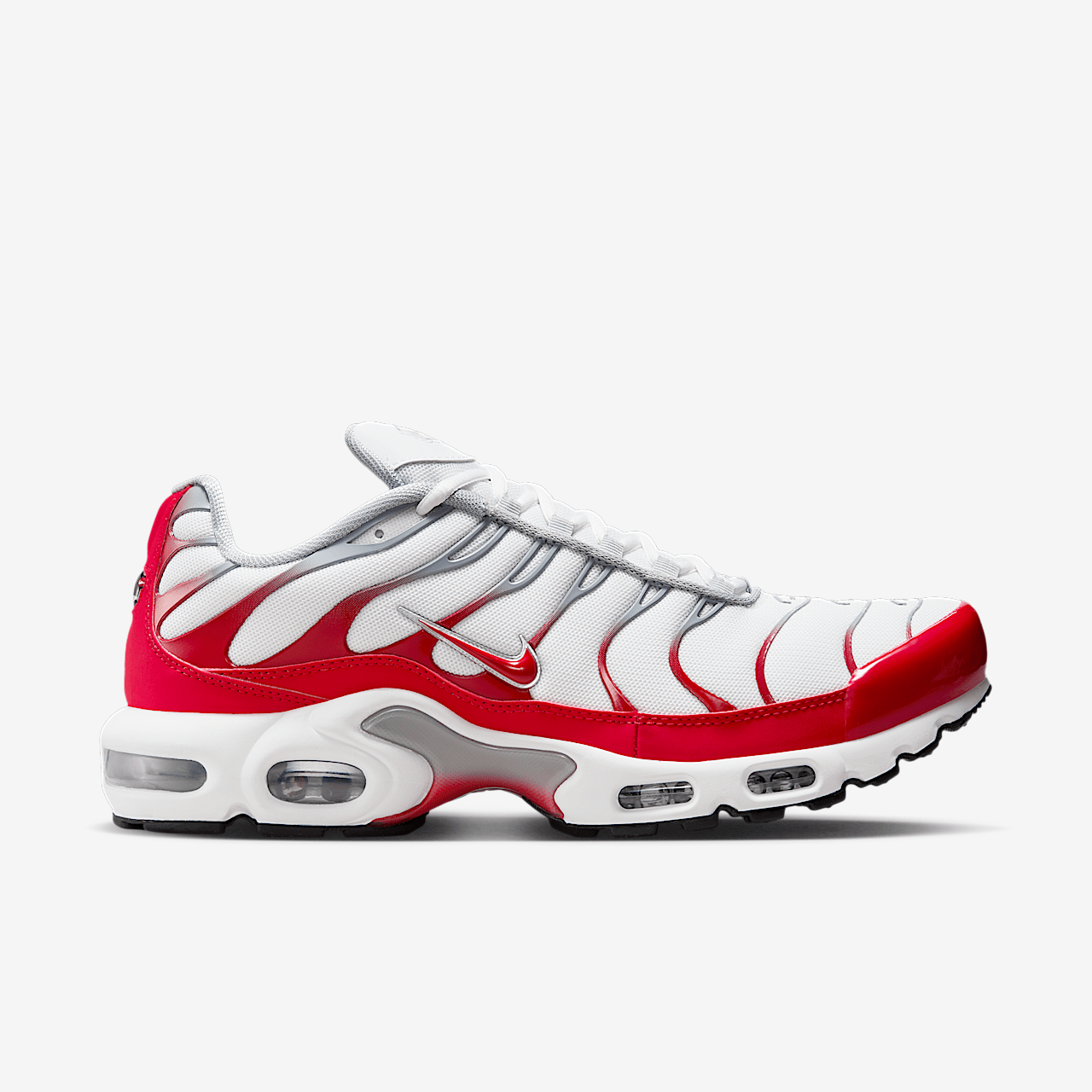 Nike Air Max Plus sneaker Wit/Wolf Grey/Zwart/University Red