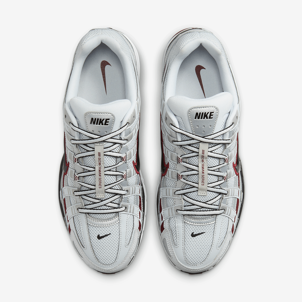 Nike P-6000 sneaker Pure Platinum/Metallic Platinum/Wit/Dark Team Red