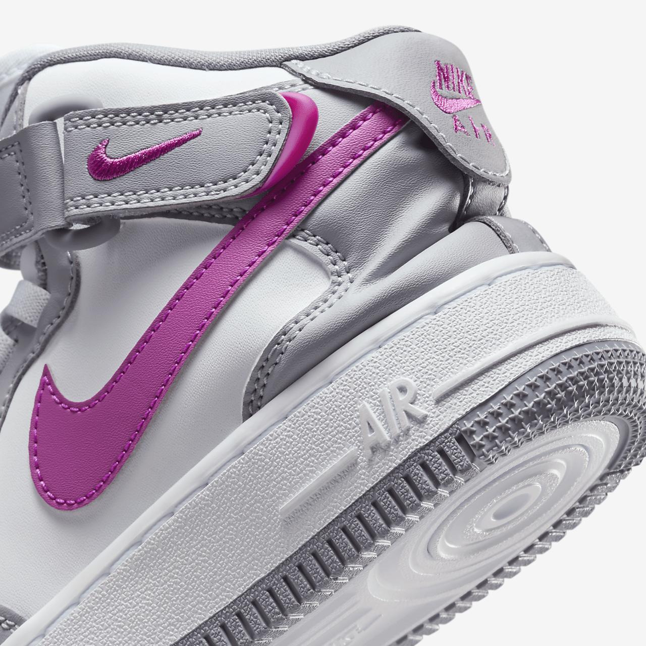 Nike Air Force 1 sneaker Cement Grey/Wit/Hot Fuchsia