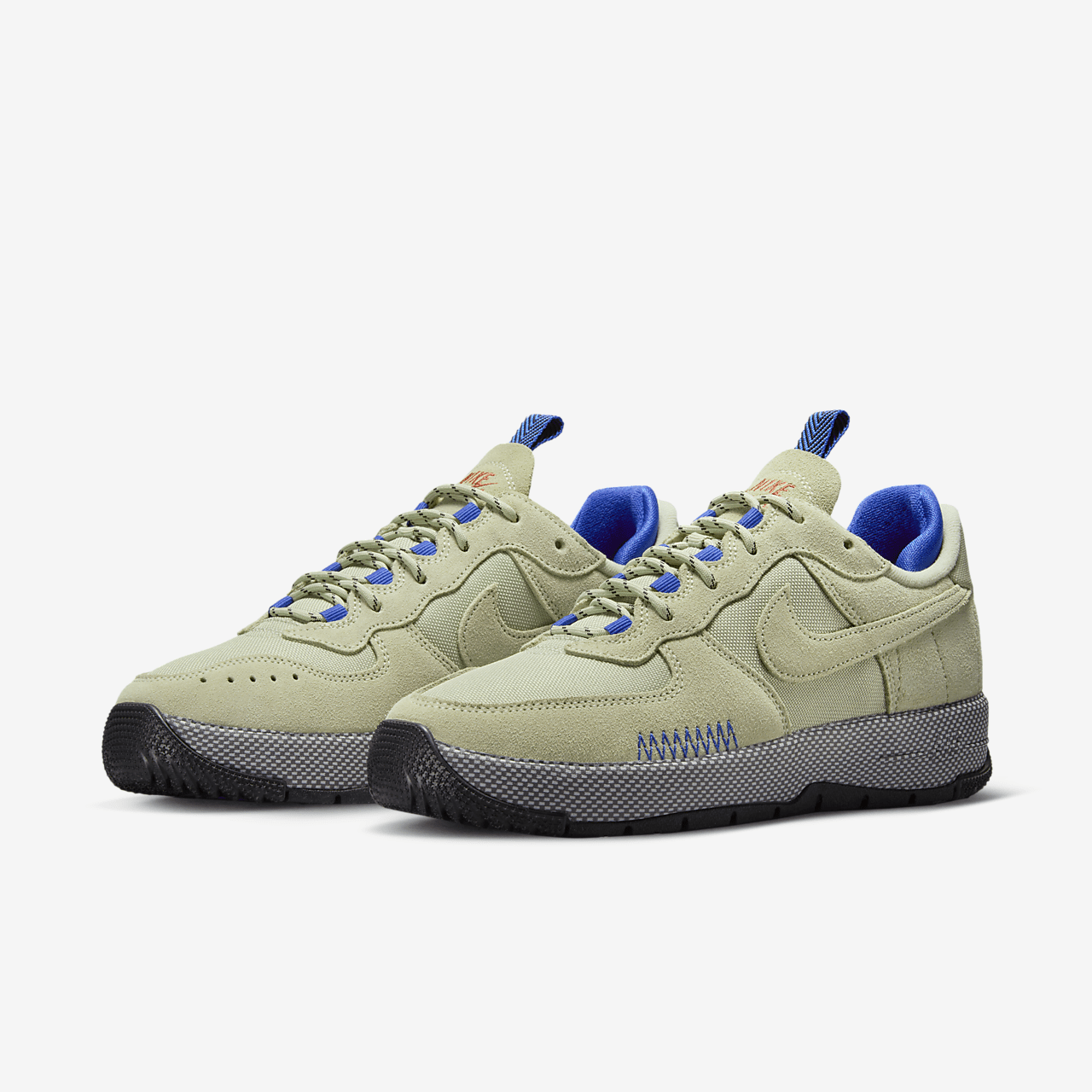 Nike Air Force 1 sneaker Olive Aura/Aquarius Blue/Ashen Slate/Racer Blue