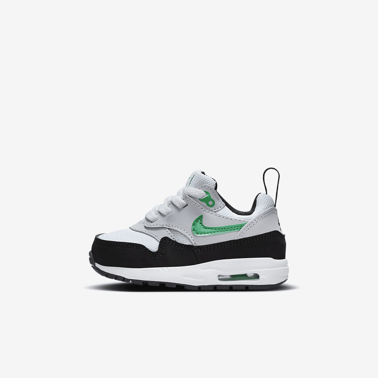 Nike Air Max 1 sneaker Wit/Pure Platinum/Zwart/Stadium Green