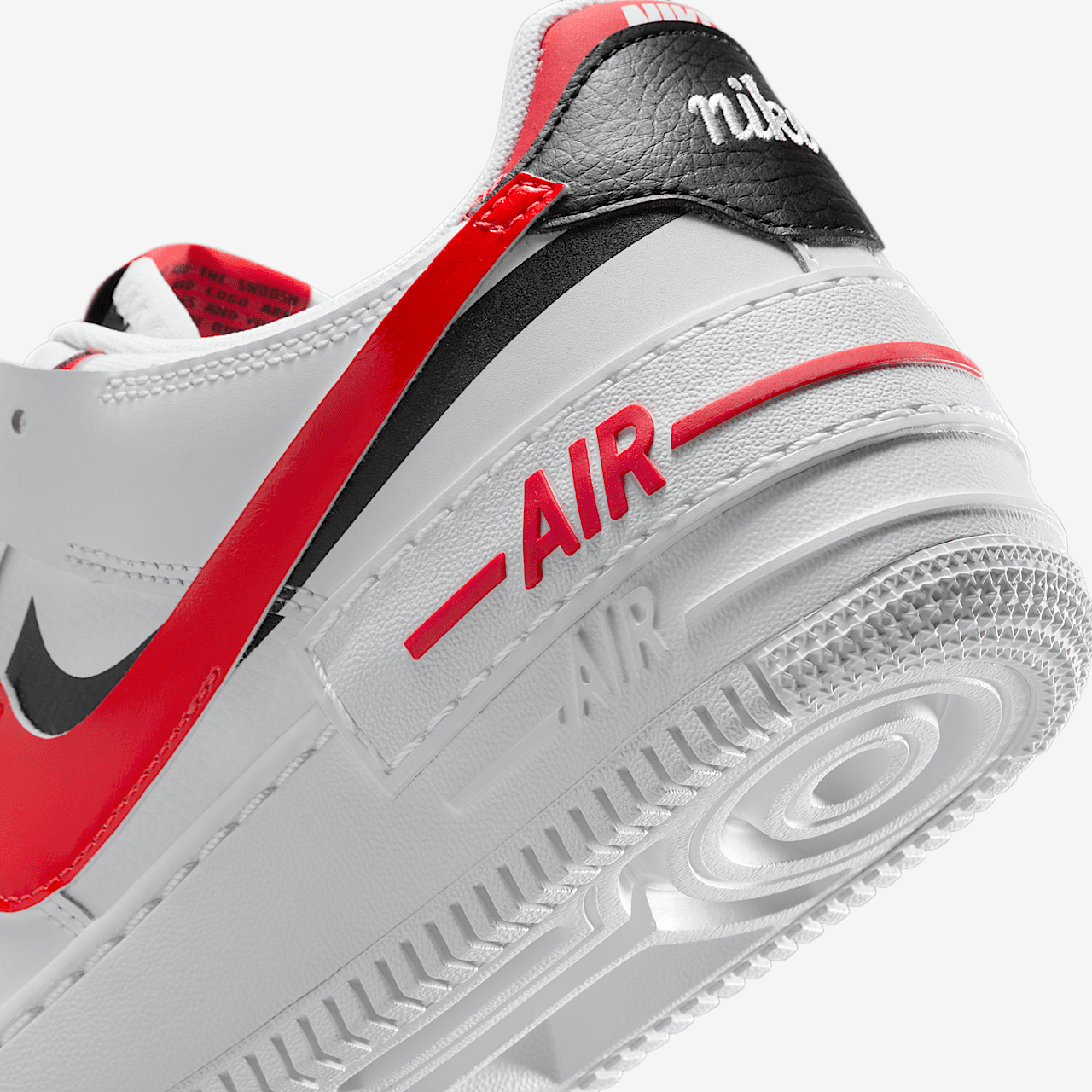 Nike Air Force 1 sneaker Wit/Zwart/Wit/Light Crimson