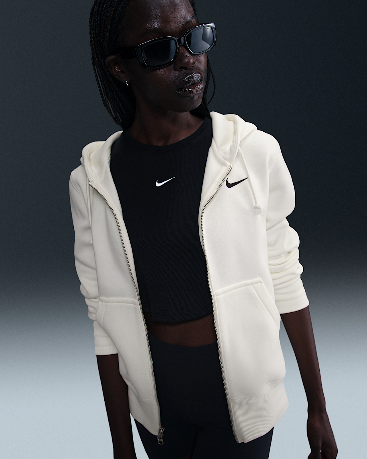 Женское худи Nike Sportswear Phoenix Fleece Full-Zip Hoodie
