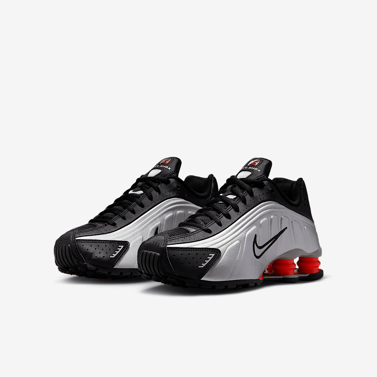 Nike Nike Shox sneaker Metallic Silver/Zwart/Picante Red/Metallic Silver