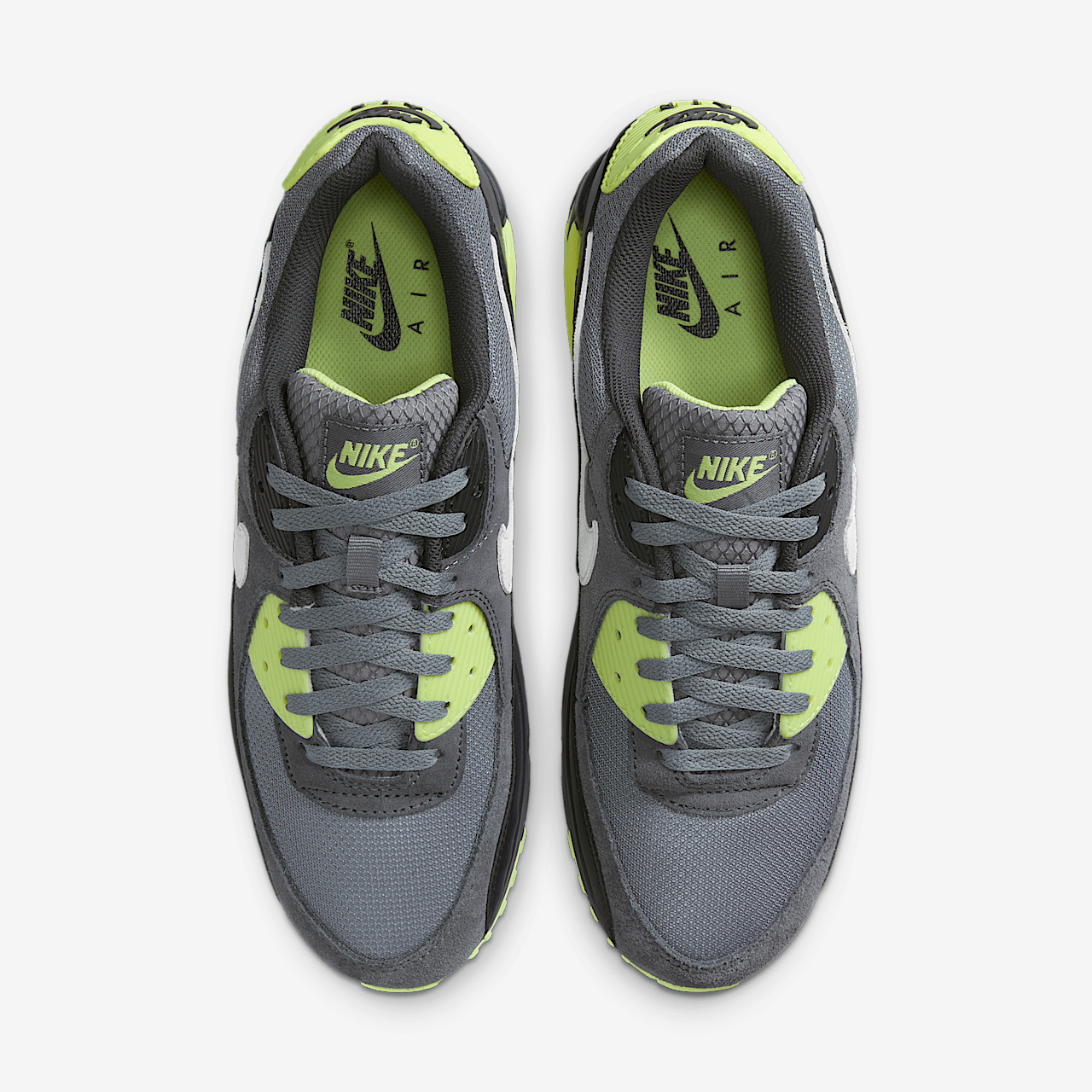 Nike Air max 90 sneaker Smoke Grey/Light Lemon Twist/Zwart/Photon Dust
