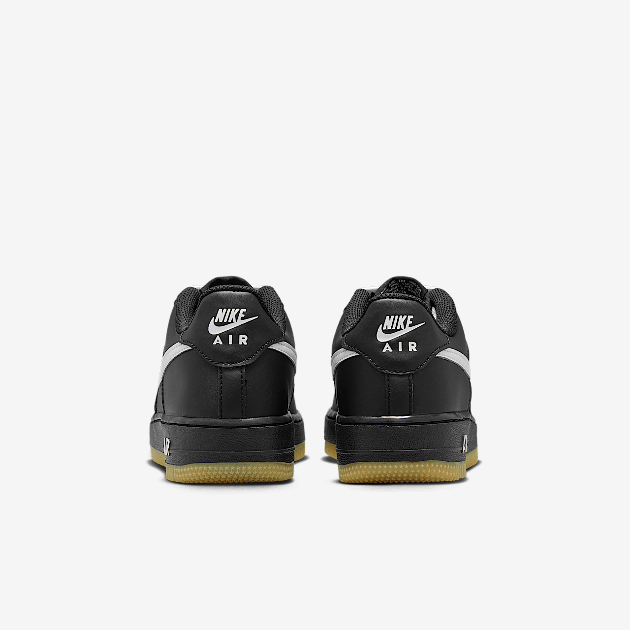 Nike Air Force 1 sneaker Zwart/Gum Light Brown/Wit