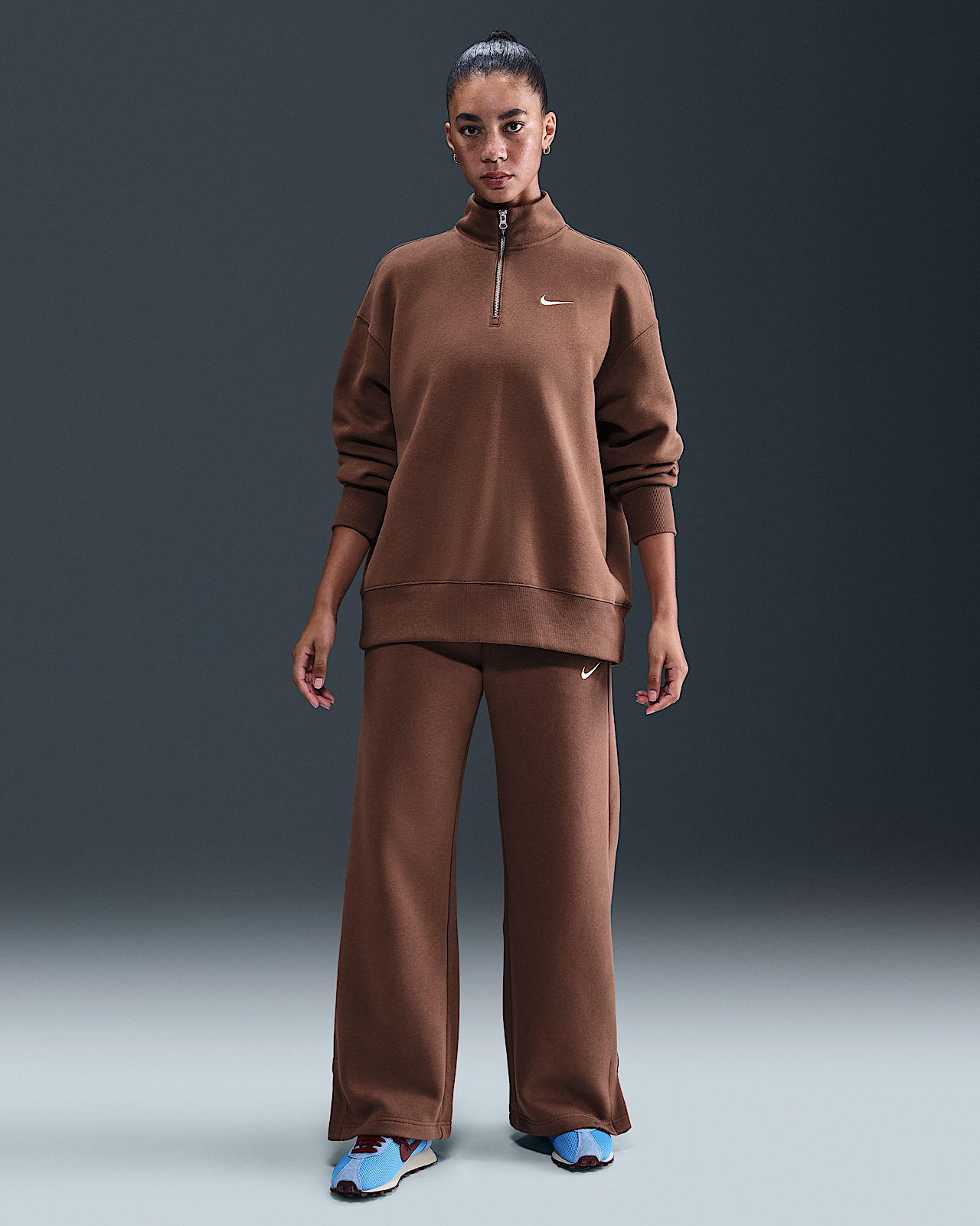 Женские  Nike Sportswear Phoenix Fleece High-Waisted Wide-Leg Sweatpants