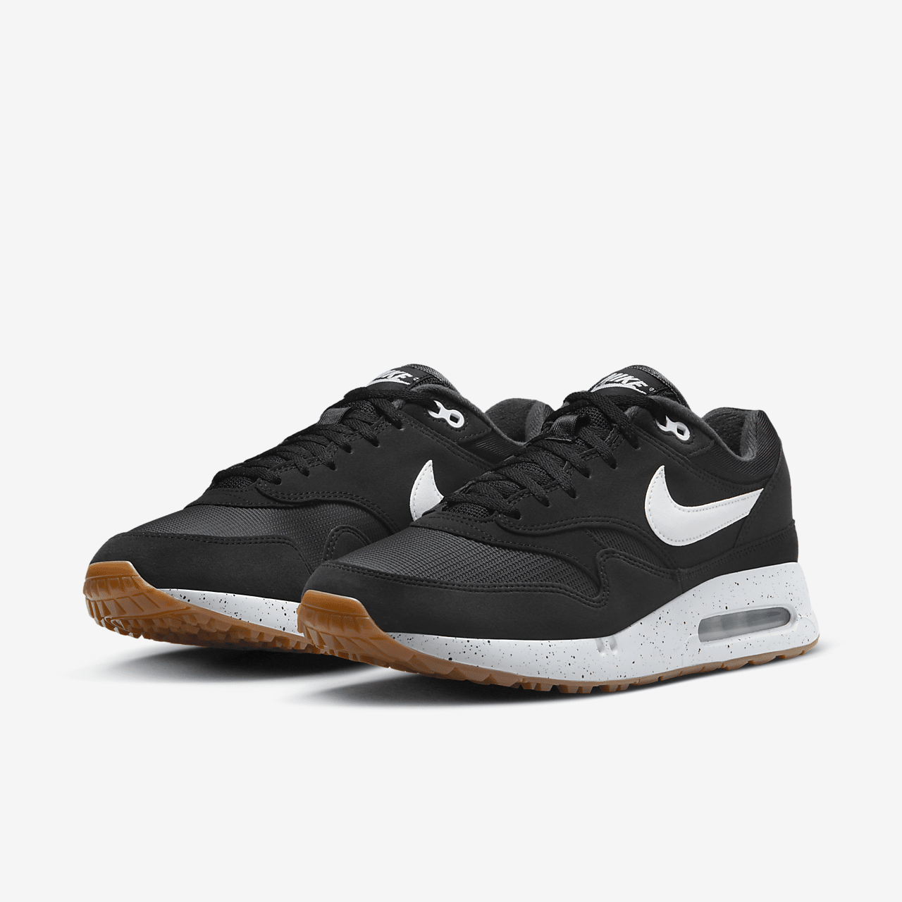 Nike Air Max 1 sneaker Zwart/Anthracite/Gum Medium Brown/Wit