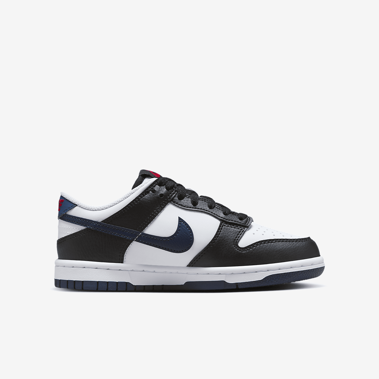Nike Dunk Low sneaker Zwart/Wit/University Red/Midnight Navy