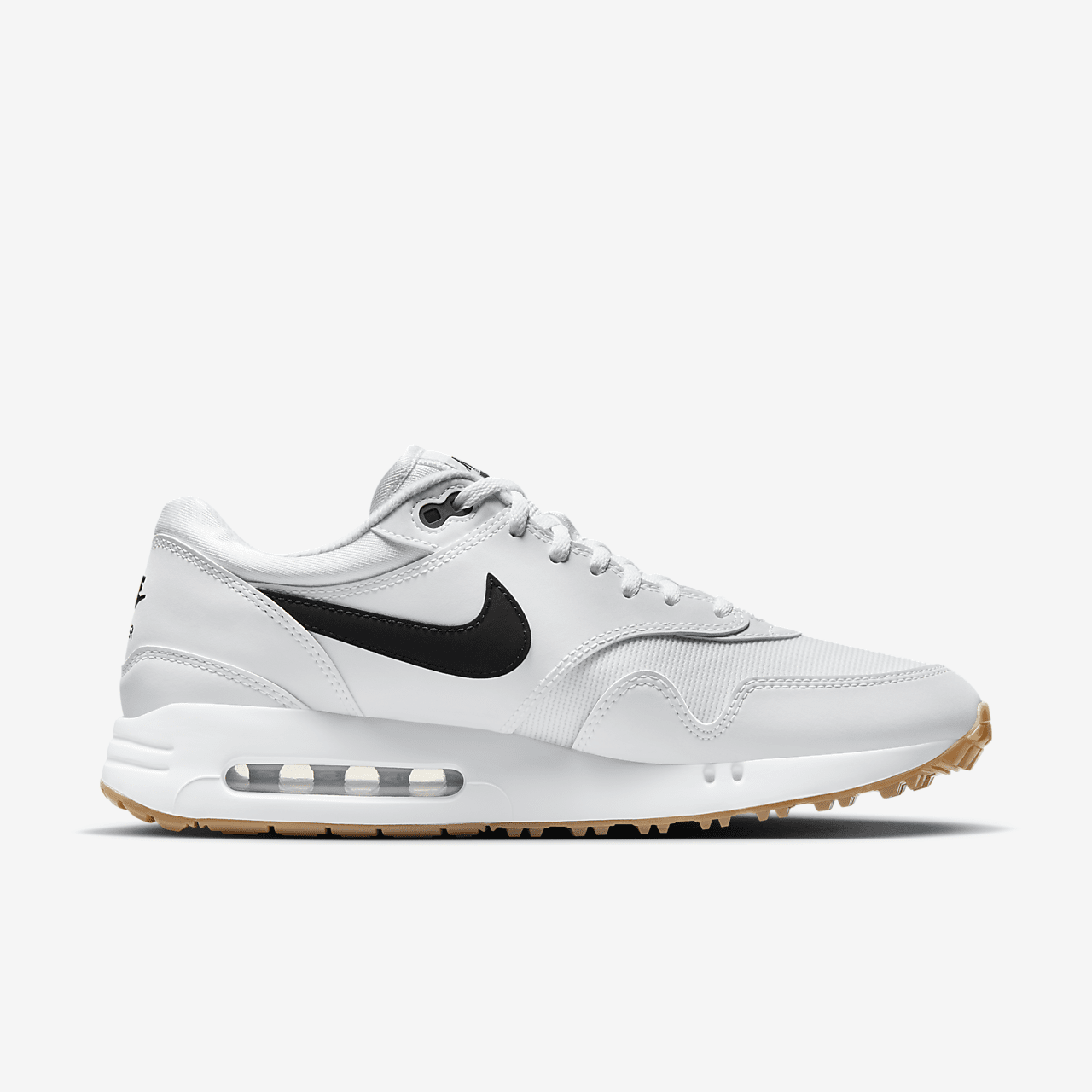 Nike Air Max 1 sneaker Wit/Gum Medium Brown/Zwart