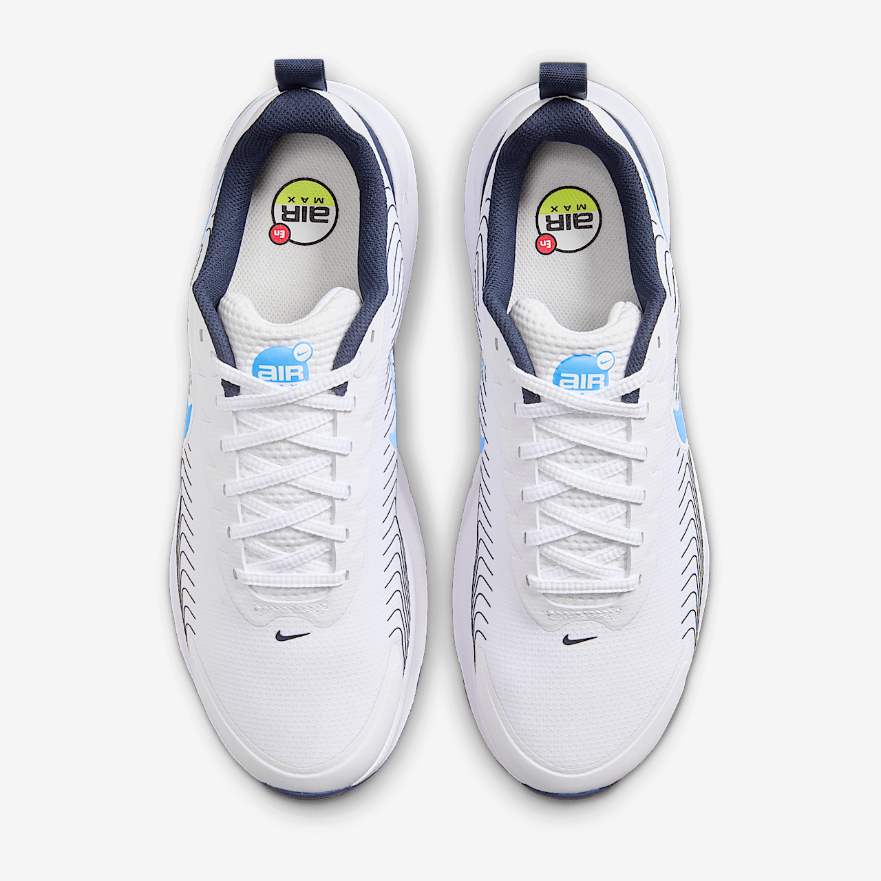 Nike Air Max Nuaxis sneaker Wit/Obsidian/Obsidian/University Blue