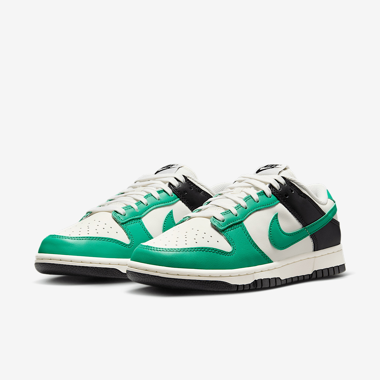 Nike Dunk Low sneaker Sail/Zwart/Stadium Green