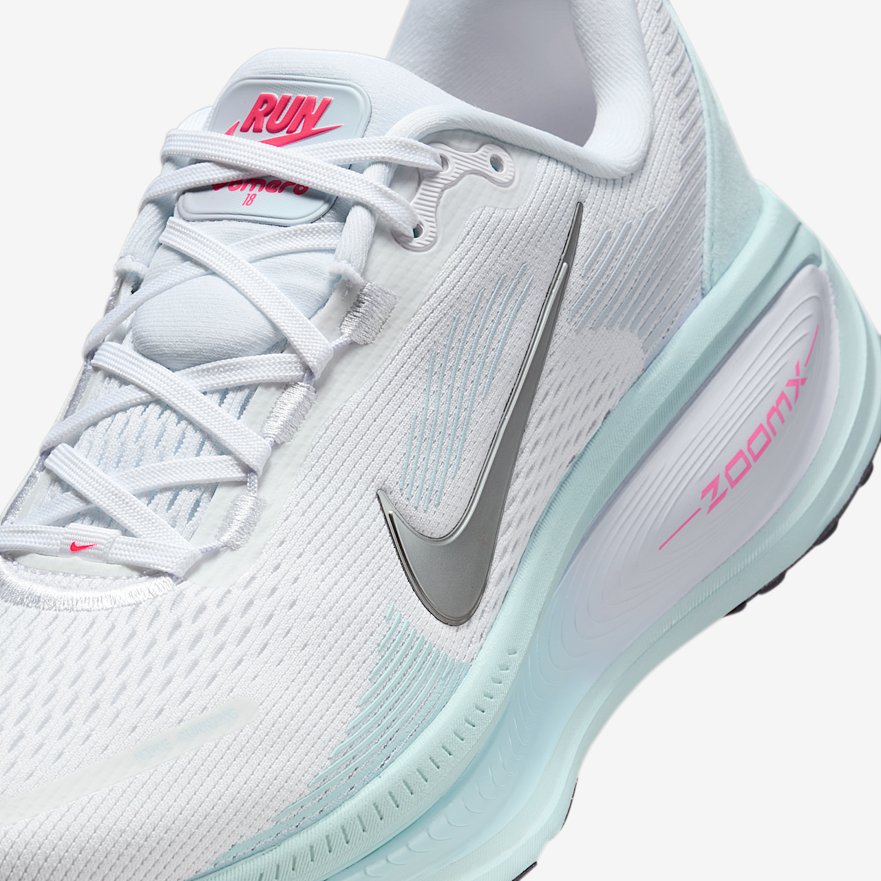 Nike Vomero sneaker Wit/Glacier Blue/Palest Purple/Metallic Silver