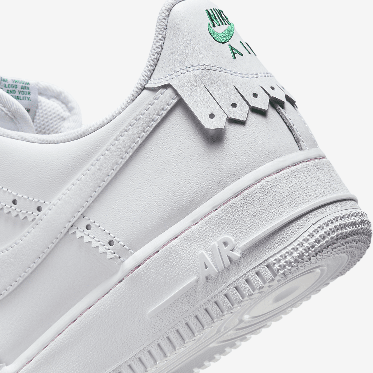 Nike Air Force 1 sneaker Wit/Medium Soft Pink/Malachite/Wit