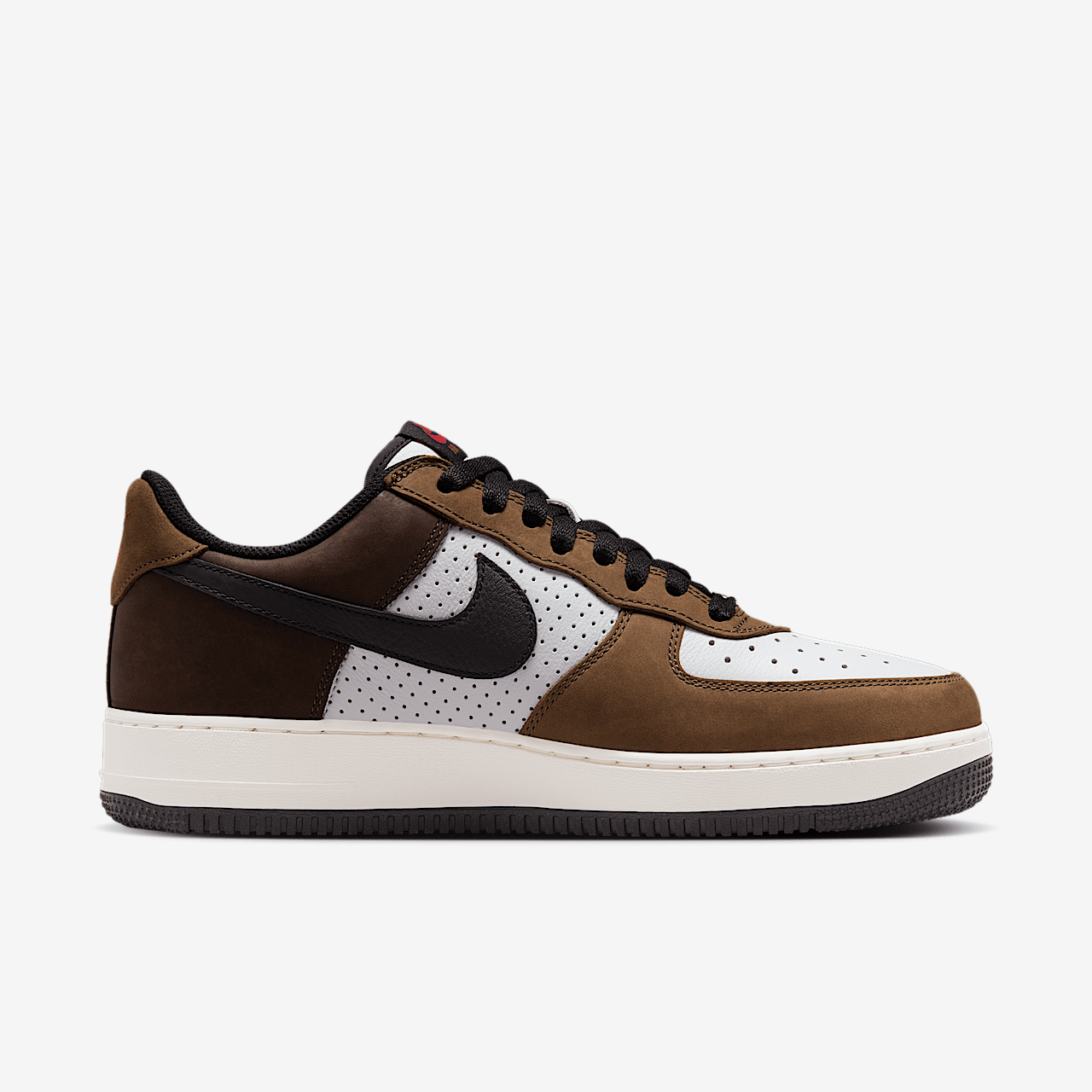 Nike Air Force 1 sneaker Wit/Bison/Zwart