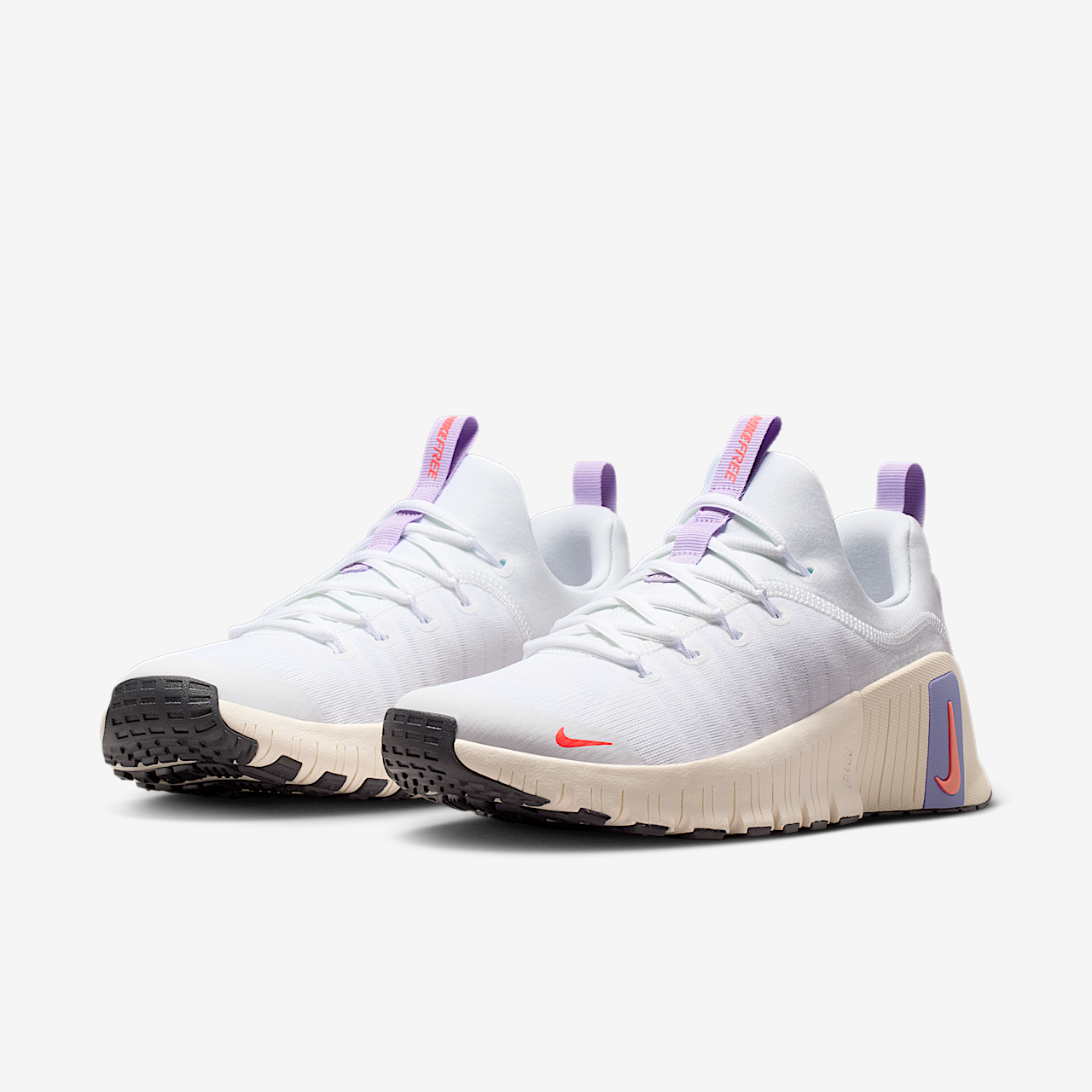 Nike Free sneaker Wit/Violet Mist/Chalk/Hot Lava