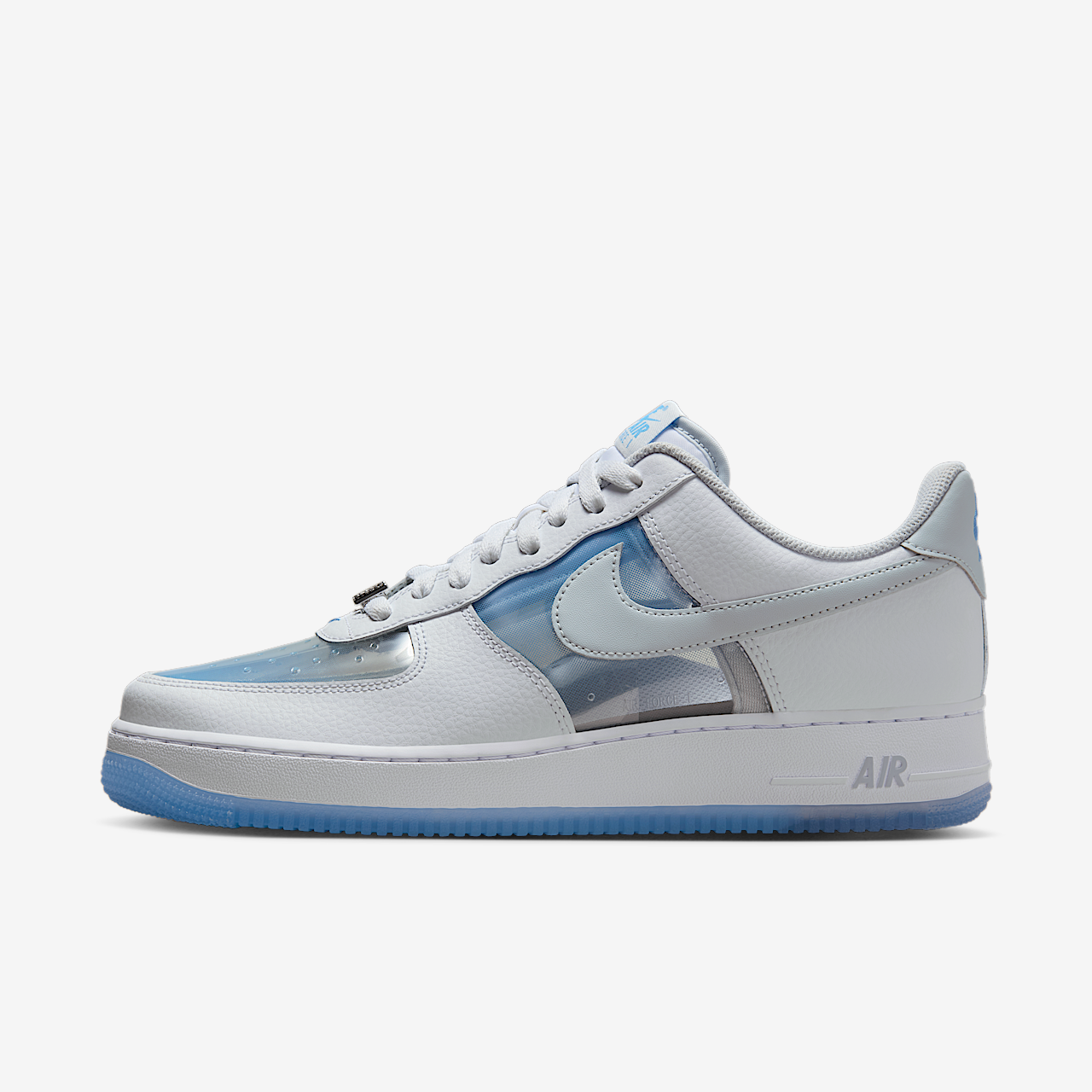 Nike Air Force 1 sneaker Wit/University Blue/Pure Platinum