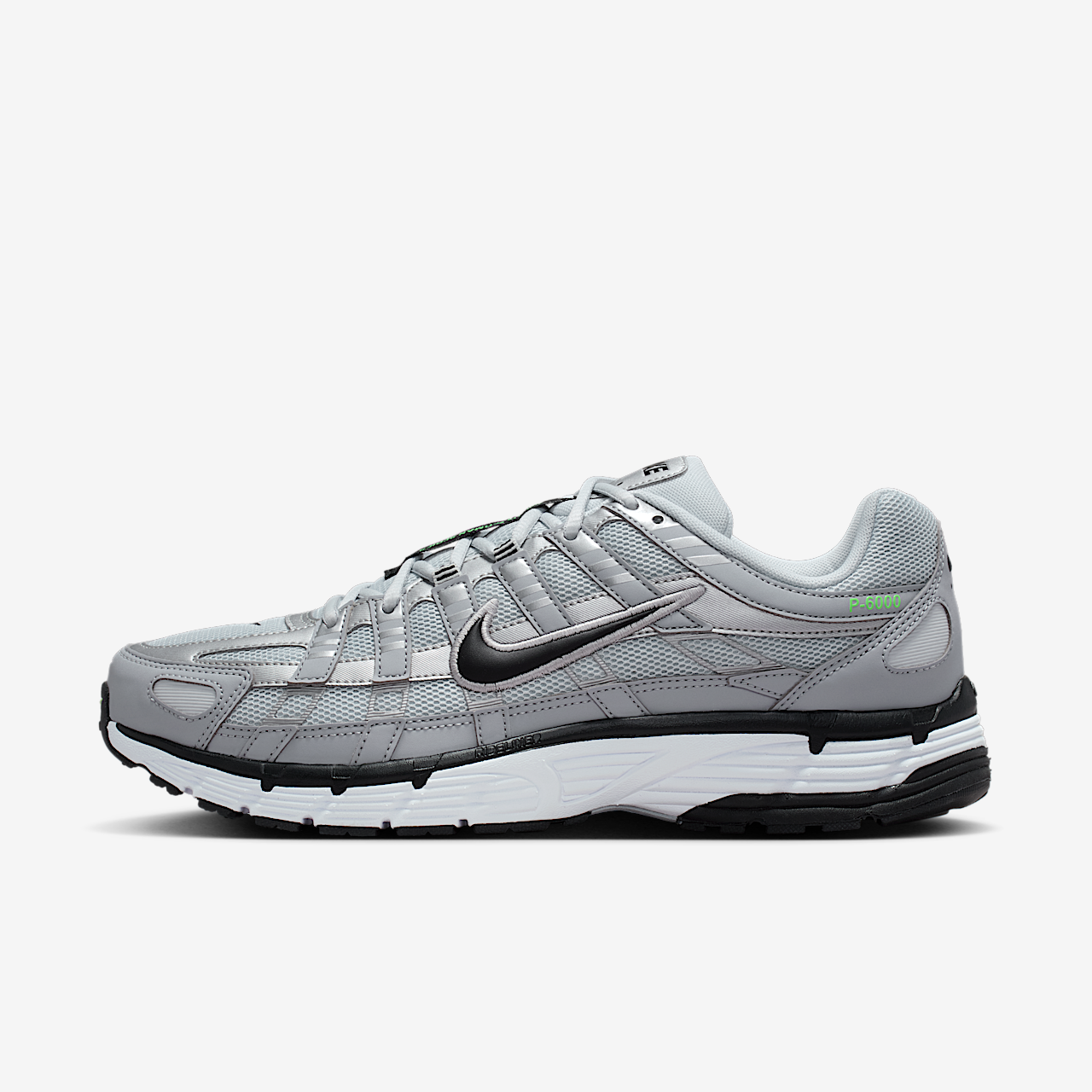 Nike P-6000 sneaker Wolf Grey/Pure Platinum/Metallic Silver/Zwart