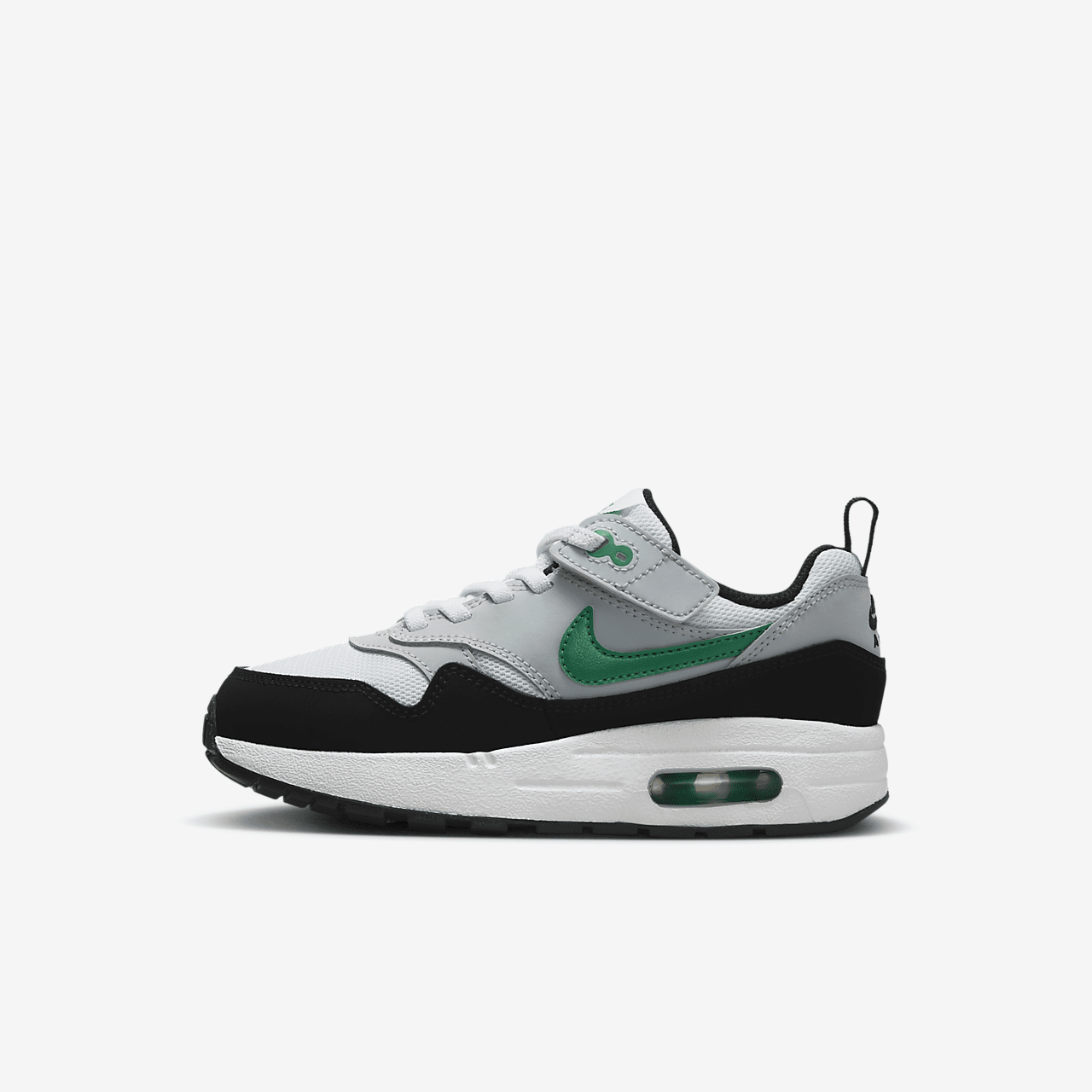 Nike Air Max 1 sneaker Wit/Pure Platinum/Zwart/Stadium Green