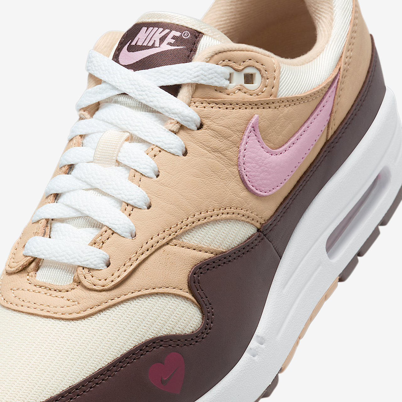 Nike Air Max 1 sneaker Sesame/Coconut Milk/Baroque Brown/Medium Soft Pink