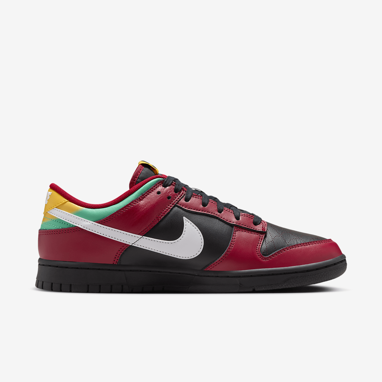 Nike Dunk Low sneaker Zwart/Gym Red/University Gold/Wit