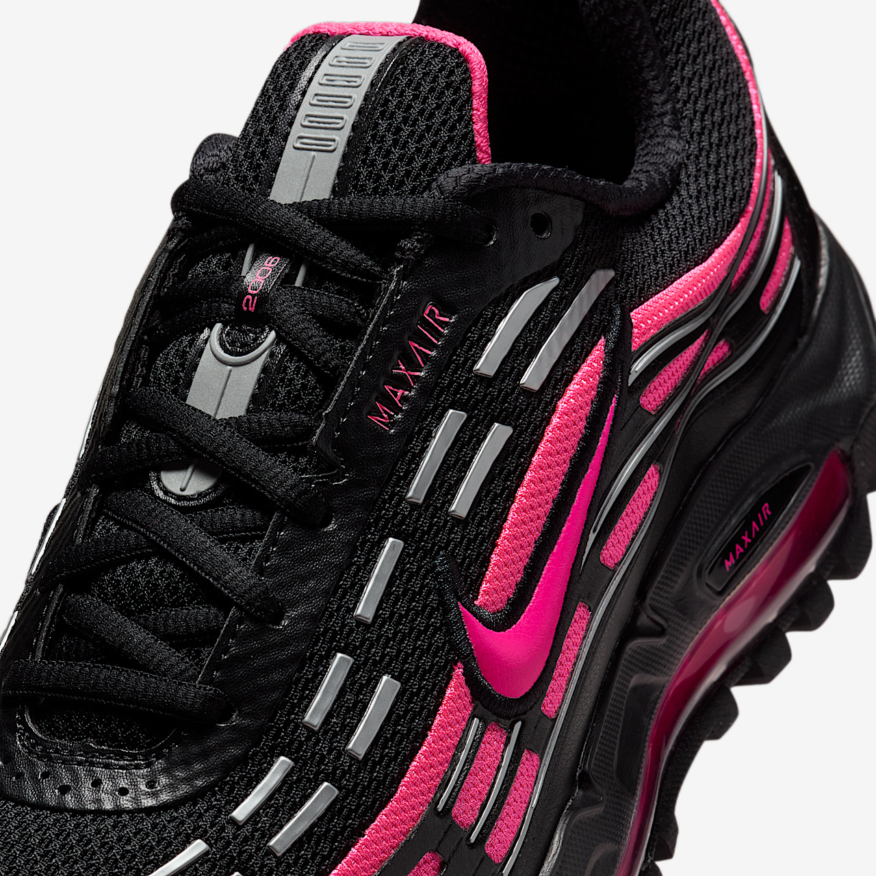 Nike Air Max sneaker Zwart/Zwart/Metallic Silver/Hyper Pink