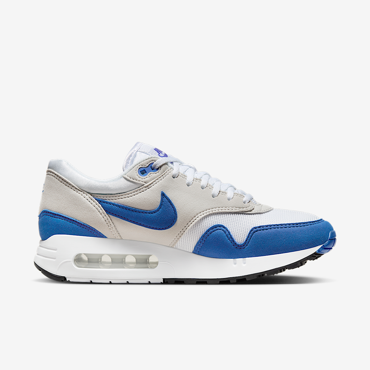Nike Air Max 1 sneaker Wit/Light Neutral Grey/Zwart/Royal Blue