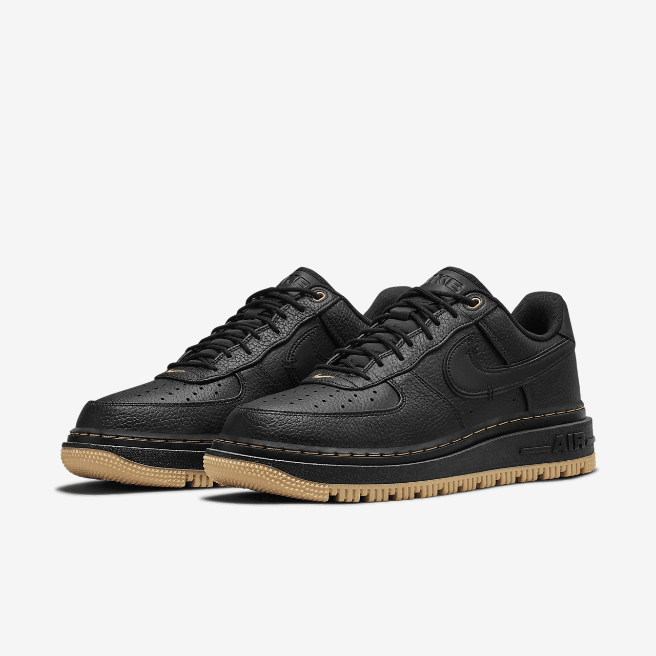 Nike Nike Air Force 1 Luxe sneaker Zwart/Bucktan/Gum Yellow/Zwart