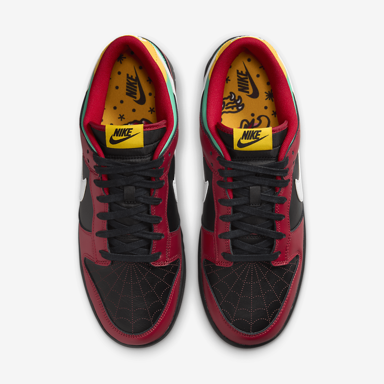 Nike Dunk Low sneaker Zwart/Gym Red/University Gold/Wit