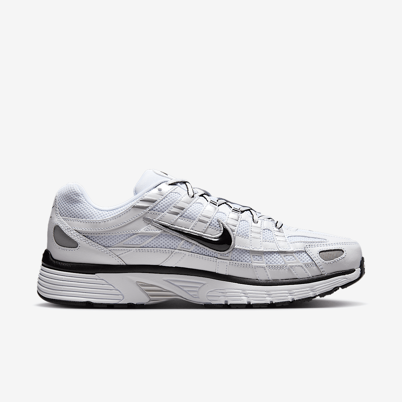 Nike P-6000 sneaker Wit/Metallic Silver/Zwart/Zwart