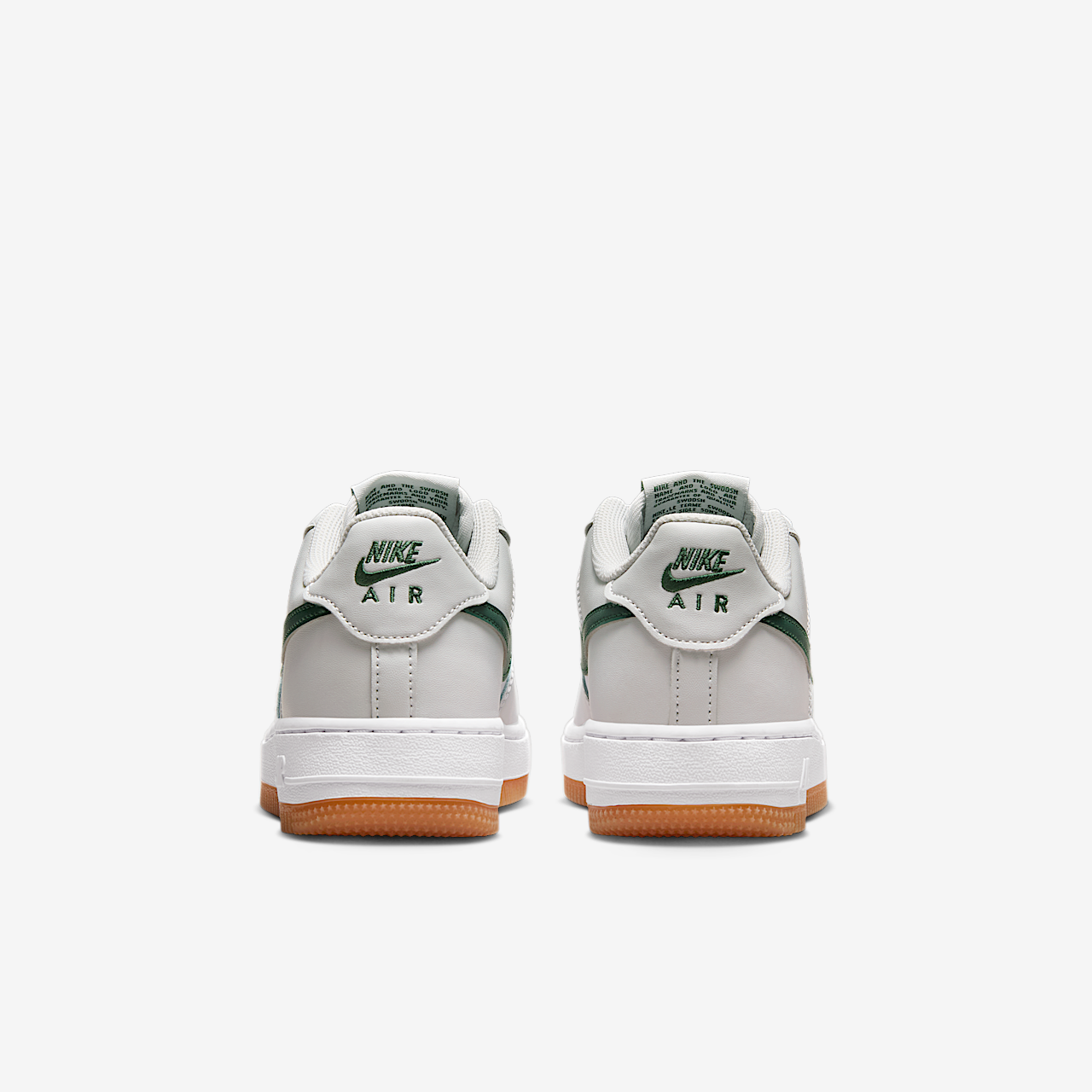 Nike Air Force 1 sneaker Photon Dust/Fir/Gum Medium Brown/Wit
