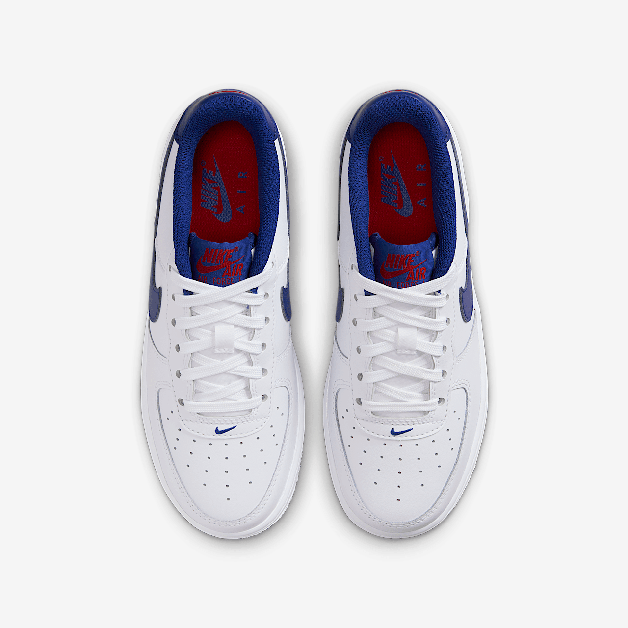 Nike Air Force 1 sneaker Wit/University Red/Deep Royal Blue