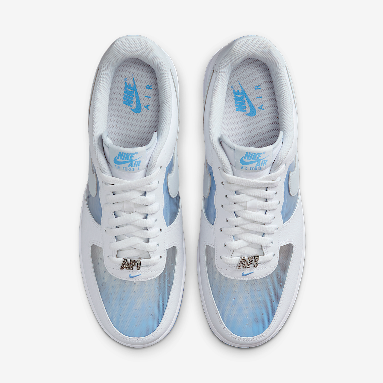 Nike Air Force 1 sneaker Wit/University Blue/Pure Platinum