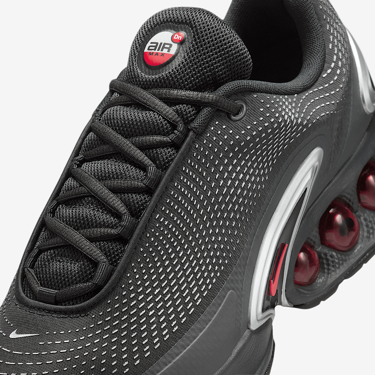 Nike Air Max DN sneaker Zwart/Zwart/Metallic Silver/University Red