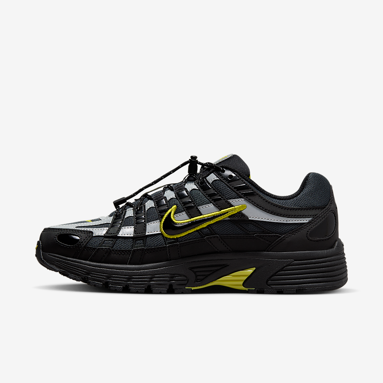 Nike P-6000 sneaker Anthracite/High Voltage/Metallic Silver/Zwart
