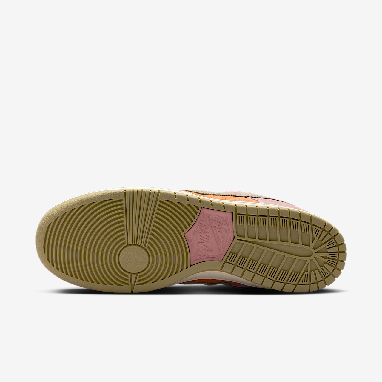 Nike Dunk Low sneaker Red Stardust/Monarch/Coconut Milk/Neutral Olive