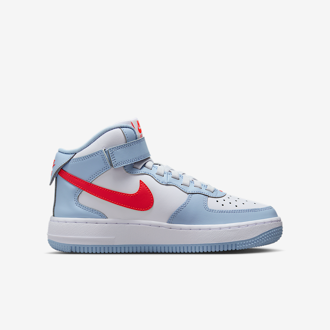 Nike Air Force 1 sneaker Light Armory Blue/Wit/Bright Crimson
