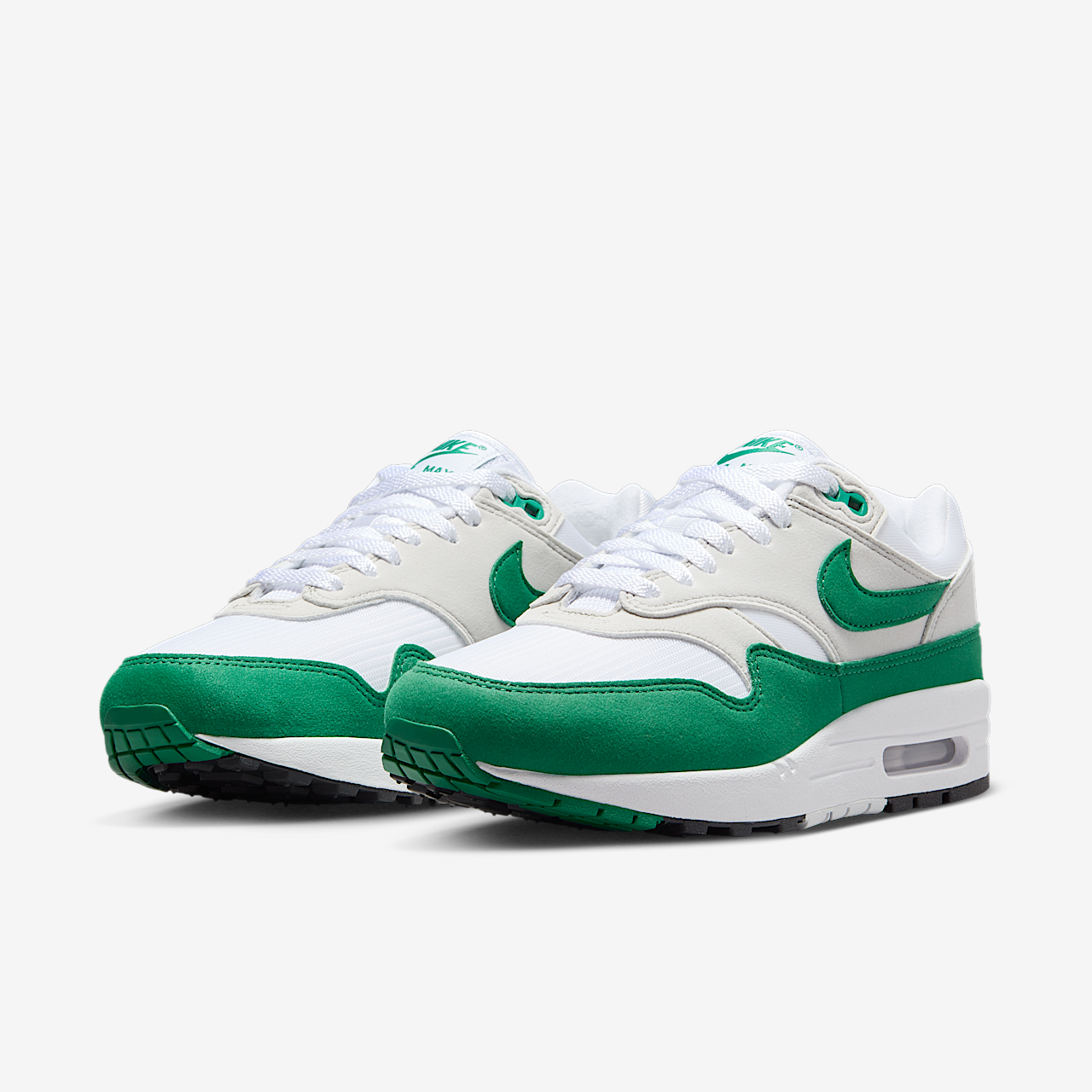 Nike Air Max 1 sneaker Neutral Grey/Wit/Zwart/Malachite