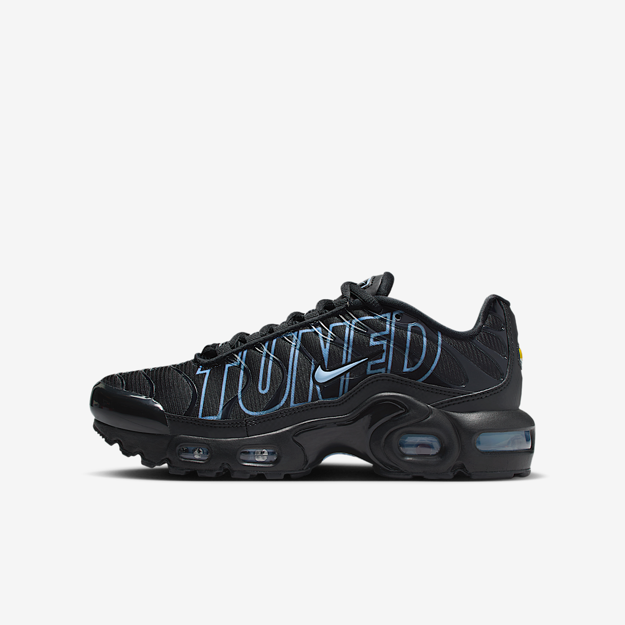 Nike Air Max Plus sneaker Zwart/Metallic Silver/Ice Blue