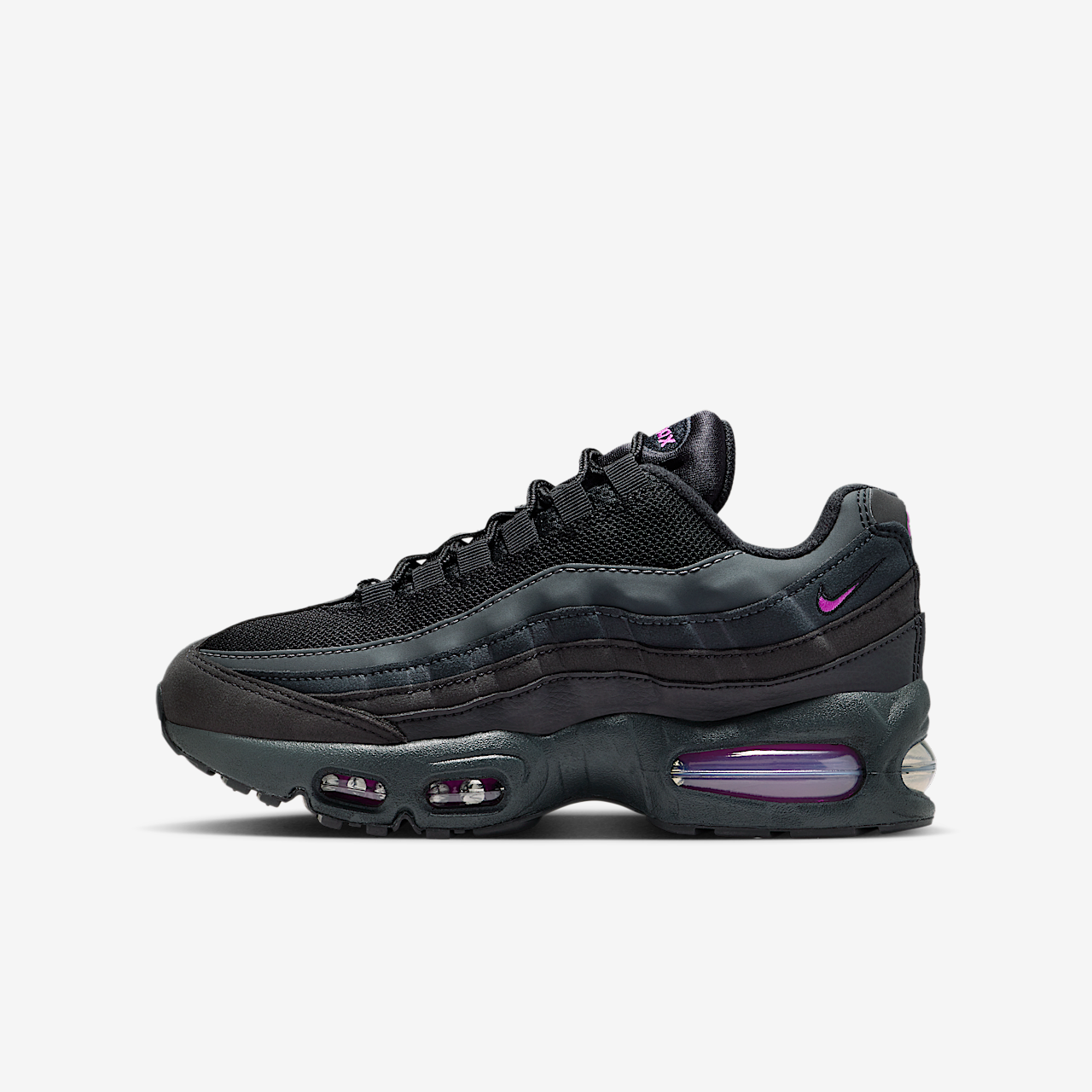 Nike Air Max 95 sneaker Zwart/Off Noir/Smoke Grey/Vivid Purple