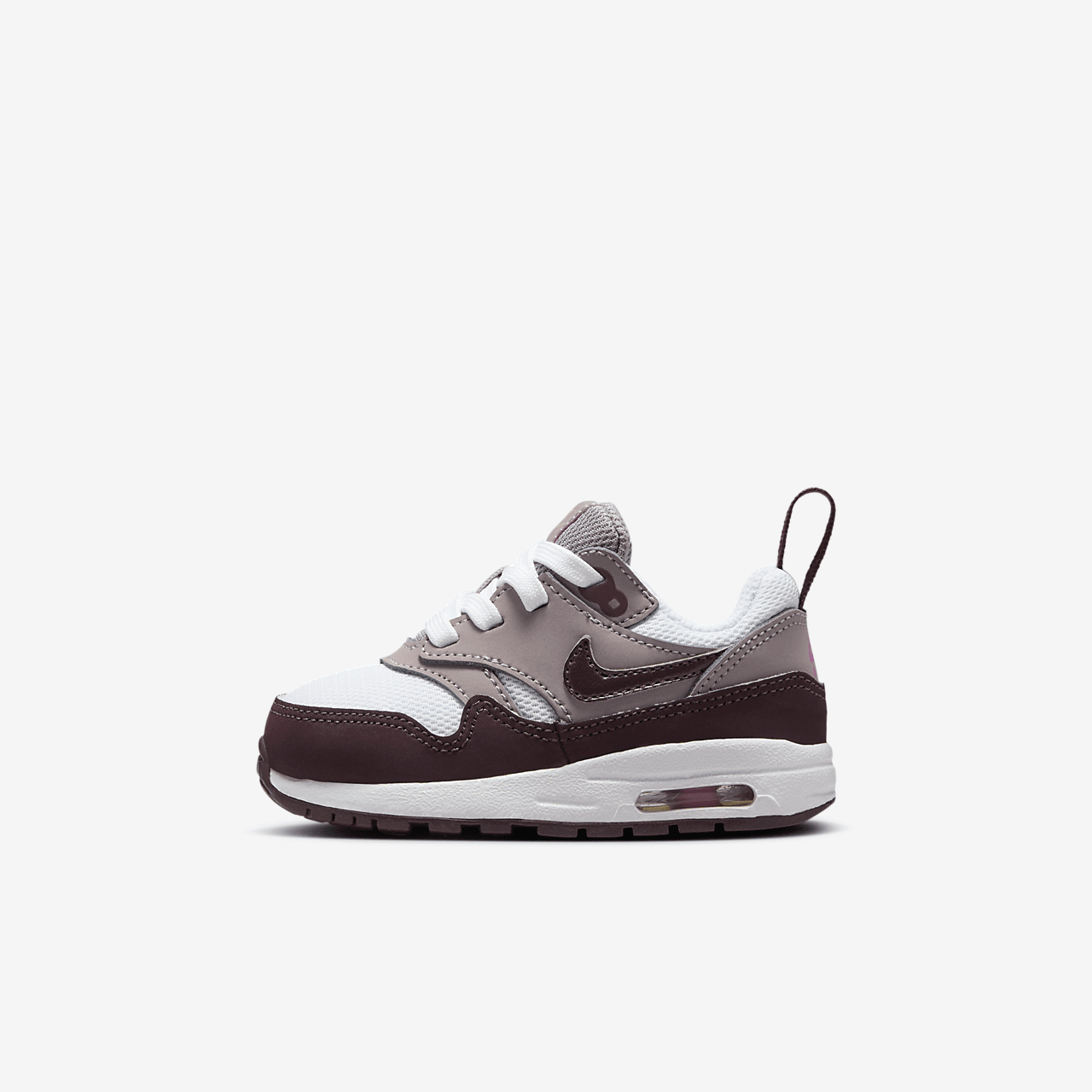 Nike Air Max 1 sneaker Wit/Light Violet Ore/Playful Pink/Burgundy Crush