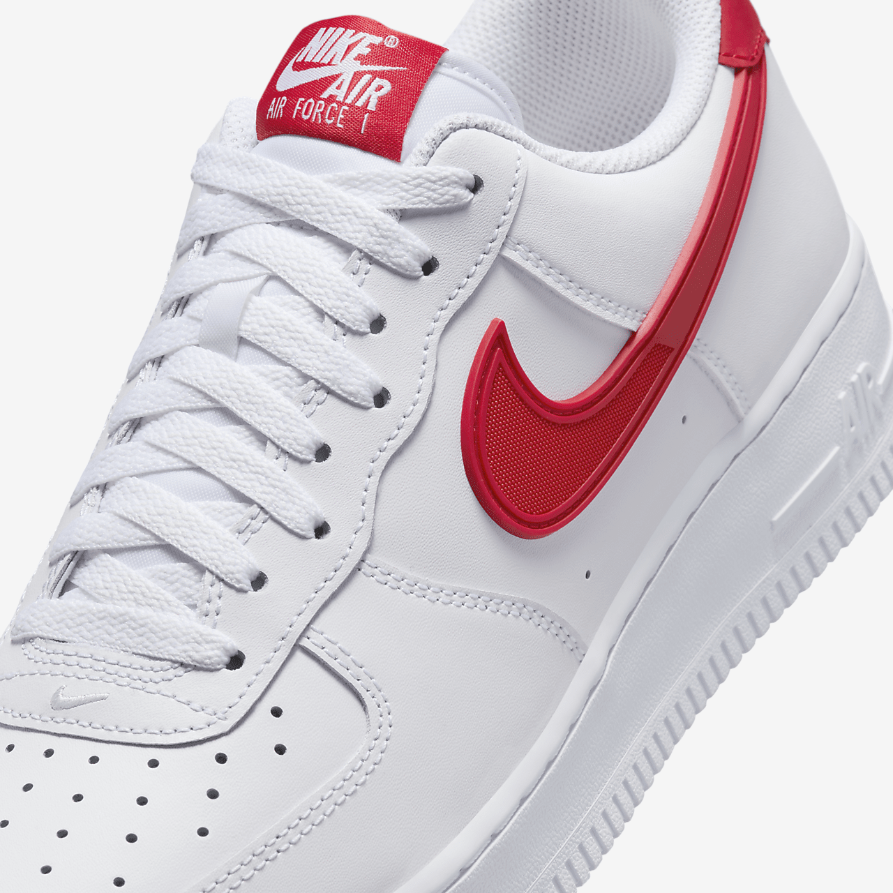 Nike Air Force 1 sneaker Wit/Zwart/Fire Red