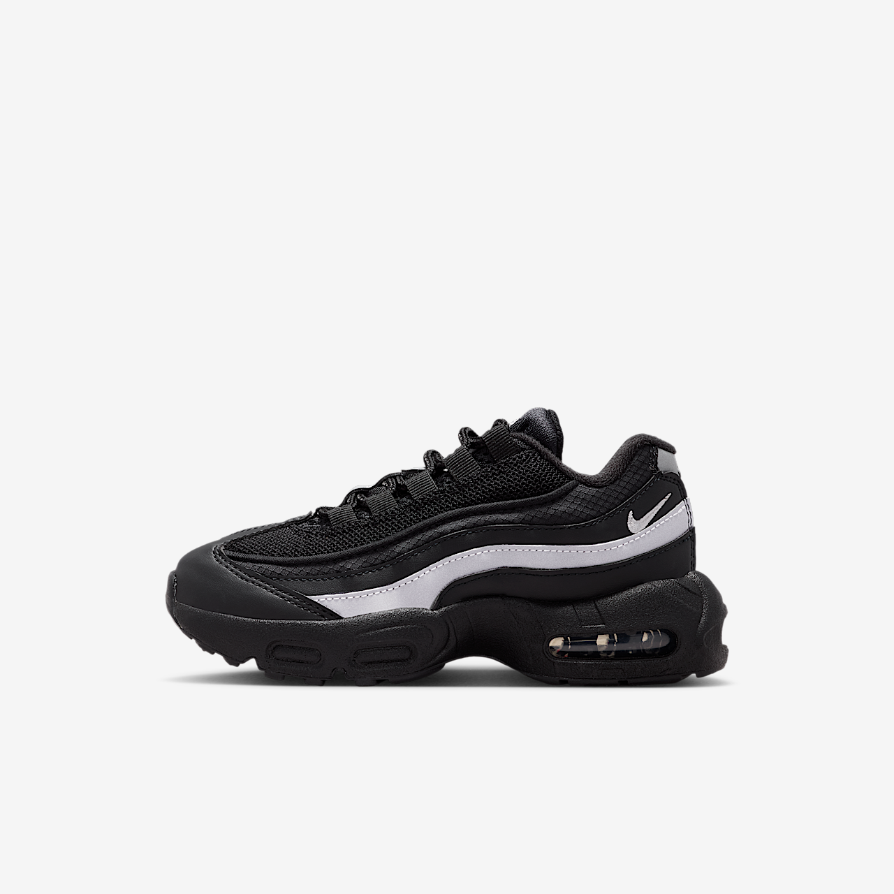 Nike Air Max 95 sneaker Zwart/Zwart/Wit/Metallic Silver