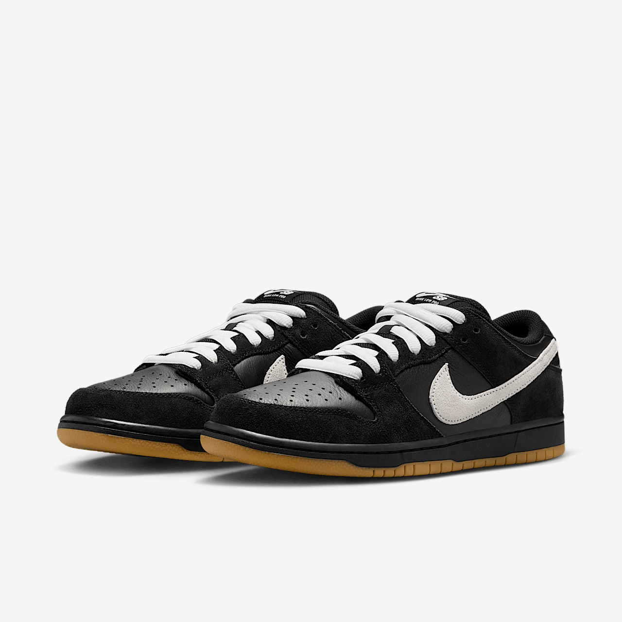 Nike Dunk Low sneaker Zwart/Zwart/Gum Light Brown/Wit