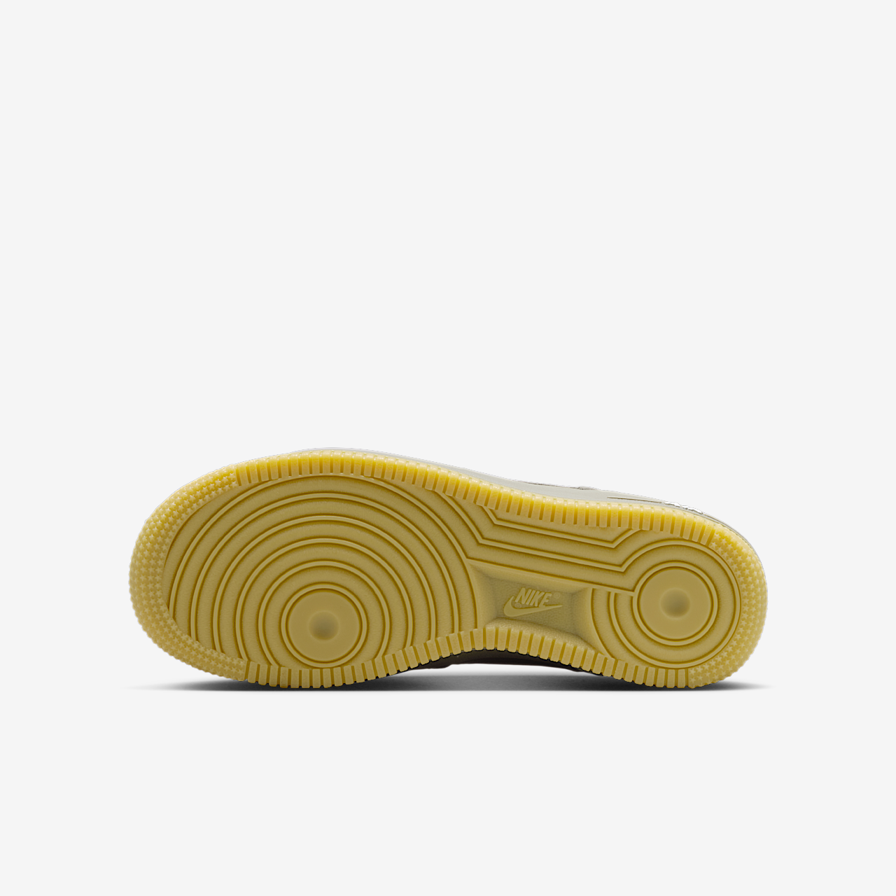 Nike Air Force 1 sneaker Light Army/Gum Light Brown/Metallic Silver/Wit