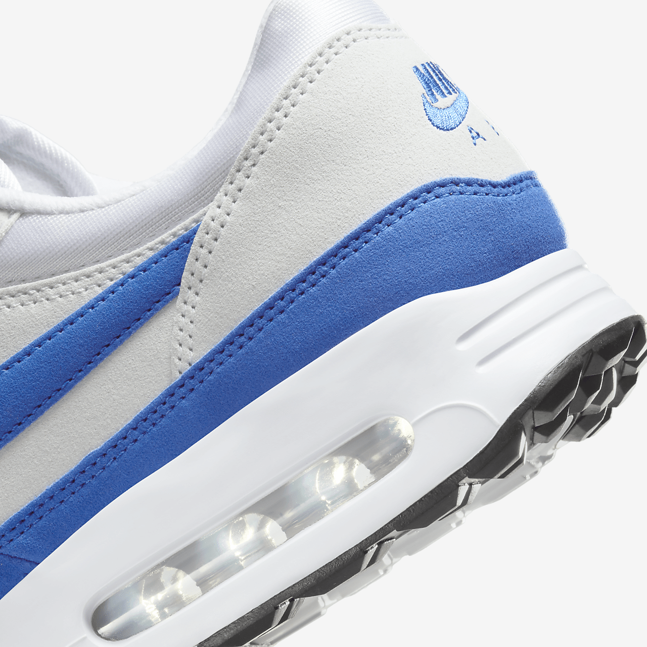 Nike Air Max 1 sneaker Wit/Pure Platinum/Zwart/Hyper Royal