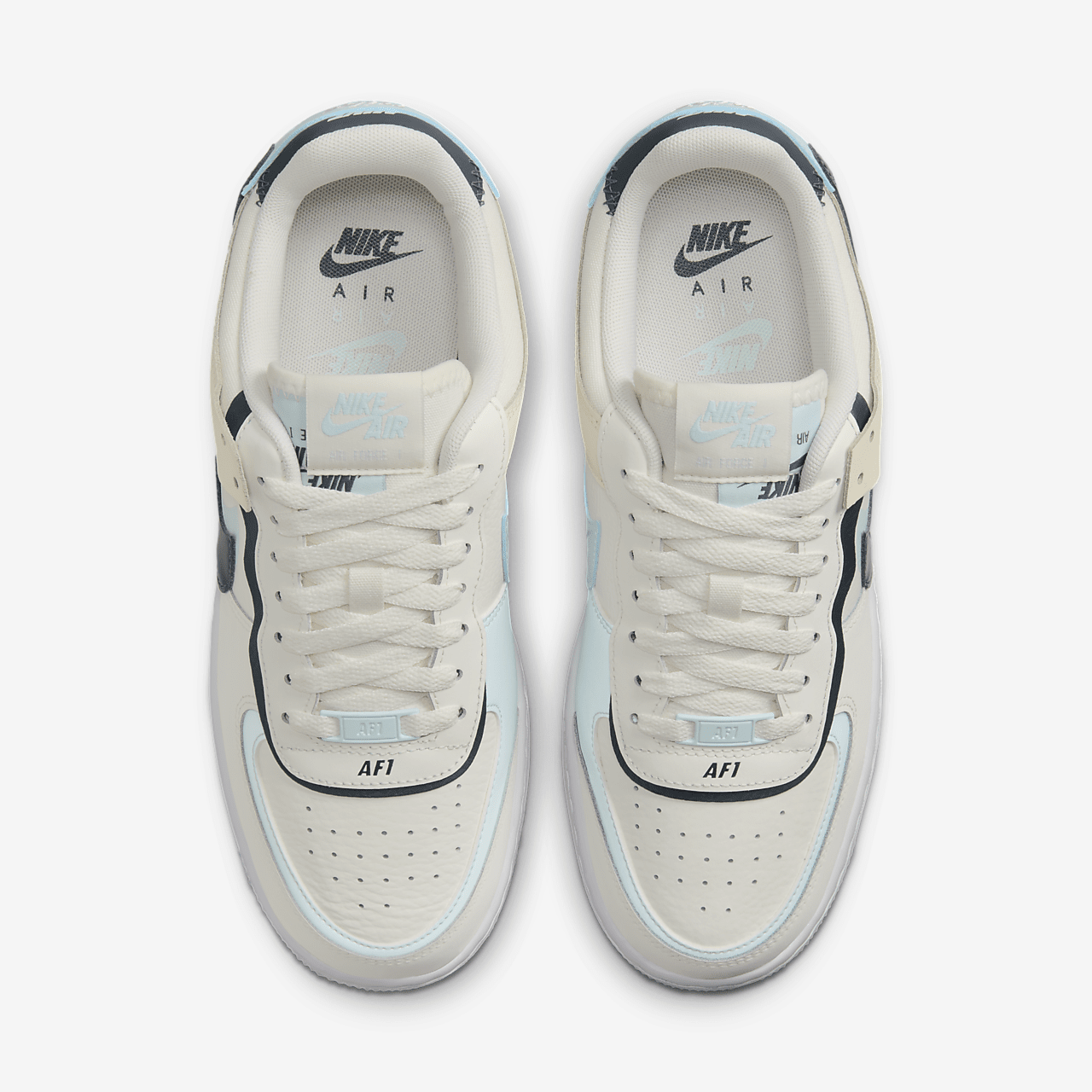 Nike Air Force 1 sneaker Sail/Glacier Blue/Coconut Milk/Armory Navy